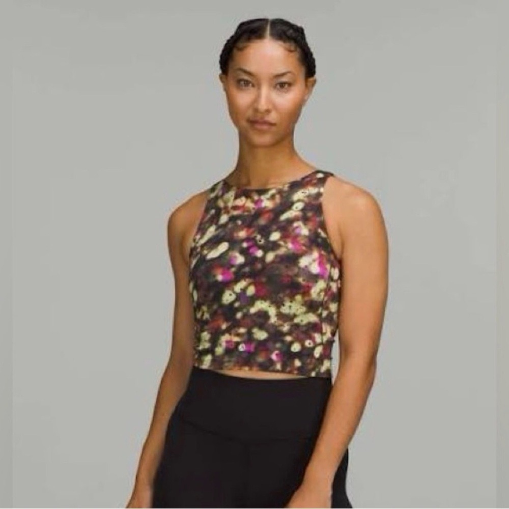 Lululemon Cool Racerback Short Tank (Nulu) – Size 6 – Rare Soft Focus Splatter